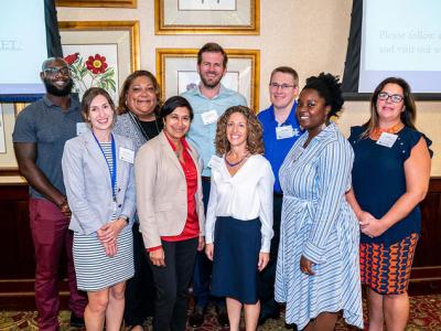 CHET team and community members at the September 2019 kickoff. Front row: Laurie McLouth, Shyanika Rose, Nancy Schoenberg, Ariel Arthur, Carrie Oser. Back row: Myles Moody, Vivian Lasley-Bibbs, Matthew Rutledge and Philip Westgate. Ben Corwin l UK Photo