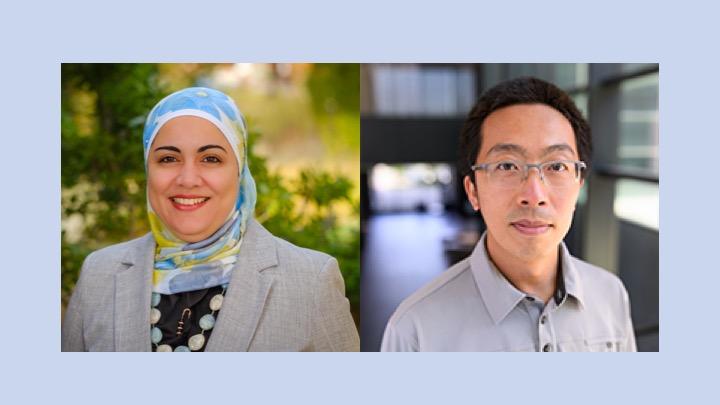 Side by side headshots of Yosra Helmy and Jinpeng Liu