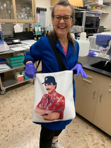 Leta Hommel with Magnum PI Bag